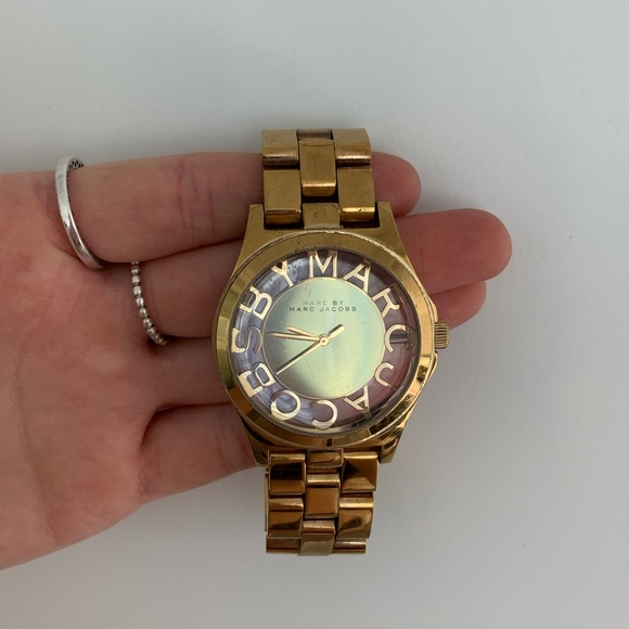 Marc by Marc Jacobs Gold Henry Skeleton Watch - Picture 6 of 12